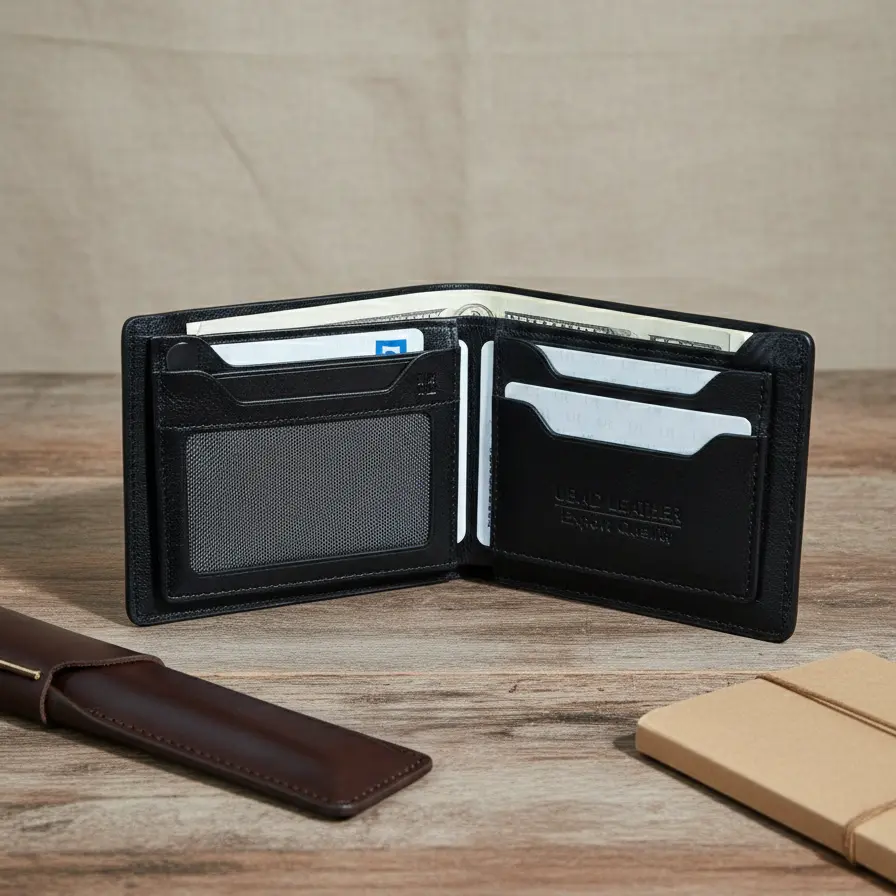 প্রিমিয়াম এক্সপোর্ট কোয়ালিটি বাই-ফোল্ড পুরুষদের মানিব্যাগ -